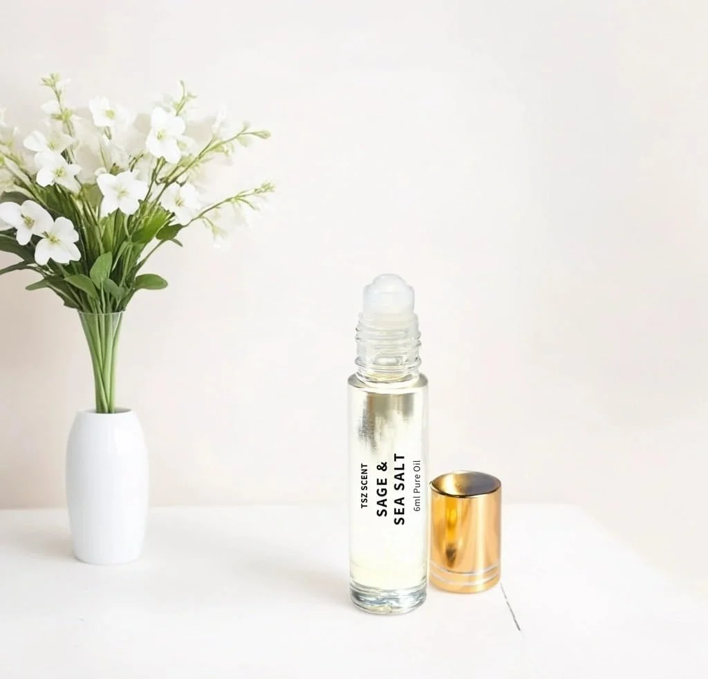 روغن عطر مریم گلی و نمک دریایی TSZ، رایحه ای ماندگار و یونیسکس - تازه، مرکباتی و معطر، رول-آن ممتاز 6 میلی لیتری، رایحه خاص، عطر جیبی روزانه برای زنان و مردان روغن عطر مریم گلی و نمک دریایی TSZ، رایحه ای ماندگار و یونیسکس - تازه، مرکباتی و معطر، رول-آن ممتاز 6 میلی لیتری، رایحه خاص، عطر جیبی روزانه برای زنان و مردان
