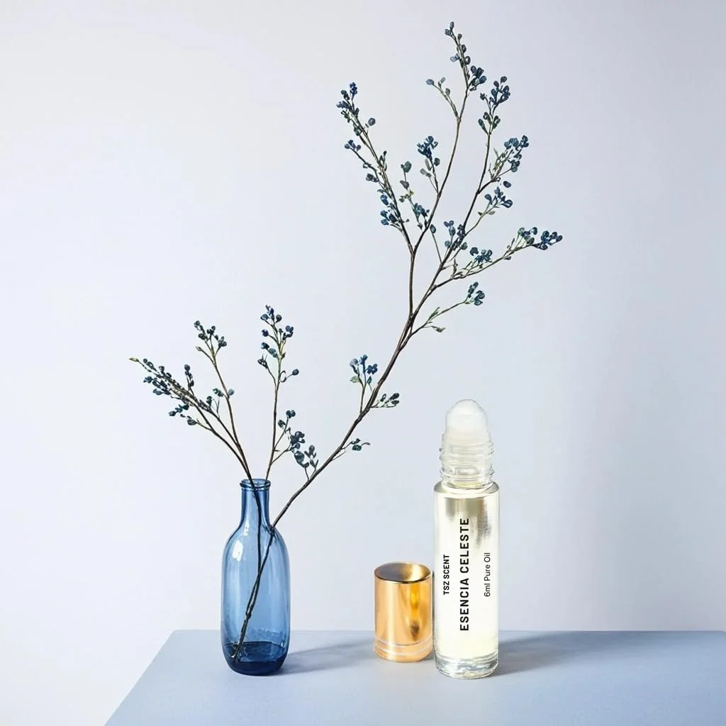 عطر مردانه و زنانه TSZ Scent Esencia Celeste، روغن خالص غلیظ 6 میلی لیتری - رایحه ای با طراوت از مرکبات و گل های سفید، ماندگاری طولانی، رولی و унисекс عطر مردانه و زنانه TSZ Scent Esencia Celeste، روغن خالص غلیظ 6 میلی لیتری - رایحه ای با طراوت از مرکبات و گل های سفید، ماندگاری طولانی، رولی و унисекс