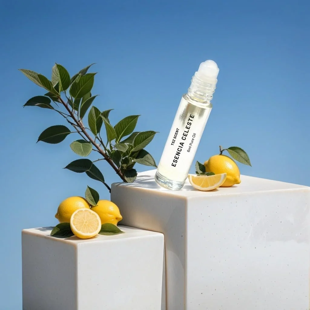 عطر مردانه و زنانه TSZ Scent Esencia Celeste، روغن خالص غلیظ 6 میلی لیتری - رایحه ای با طراوت از مرکبات و گل های سفید، ماندگاری طولانی، رولی و унисекс عطر مردانه و زنانه TSZ Scent Esencia Celeste، روغن خالص غلیظ 6 میلی لیتری - رایحه ای با طراوت از مرکبات و گل های سفید، ماندگاری طولانی، رولی و унисекс
