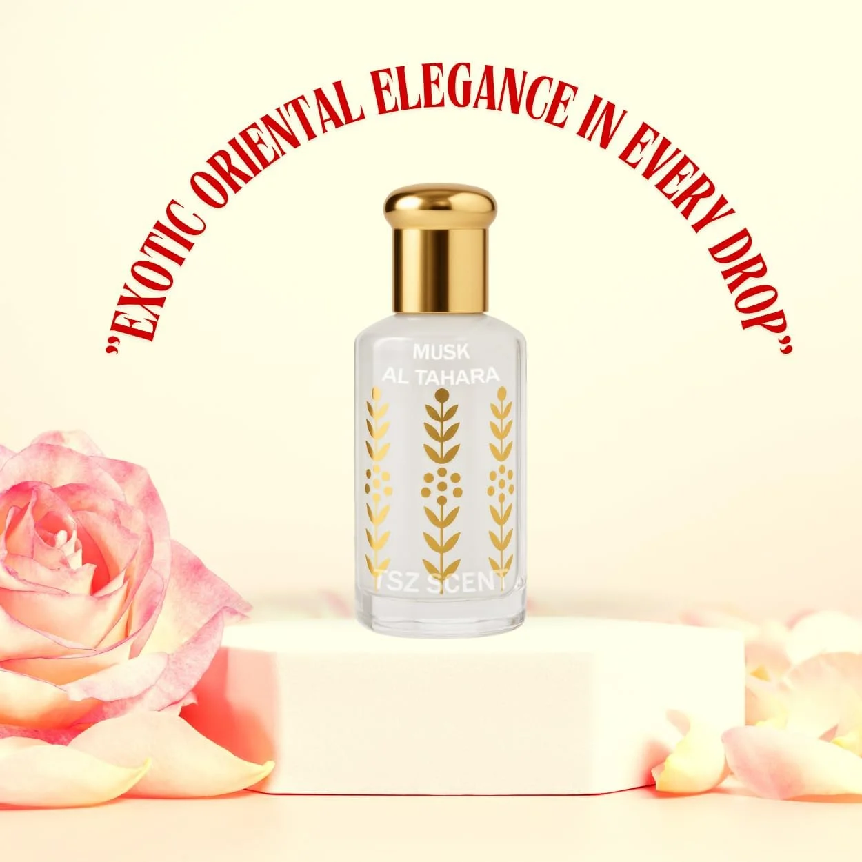 روغن عطر مشک طهاره TSZ Scent، 60 میلی لیتر - رایحه مشک سفید برای مردان و زنان، عطر طراوت بخش گلدار با ماندگاری طولانی