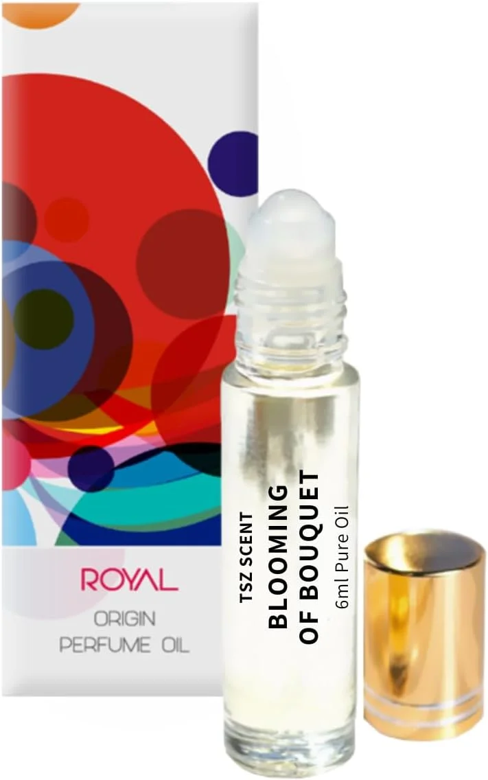روغن عطر رولی زنانه TSZ Scents Blooming of Bouquet - رایحه گلی تازه، ظریف و میوه ای 6 میلی لیتر غلیظ - ایده آل برای هدیه