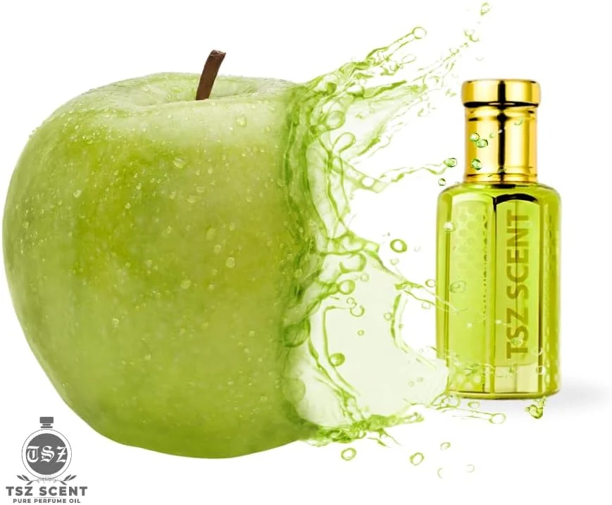 روغن عطر سیب سبز TSZ، 12 میلی لیتر، رایحه گلی شیرین برای زنان، ماندگاری طولانی و خوشمزه