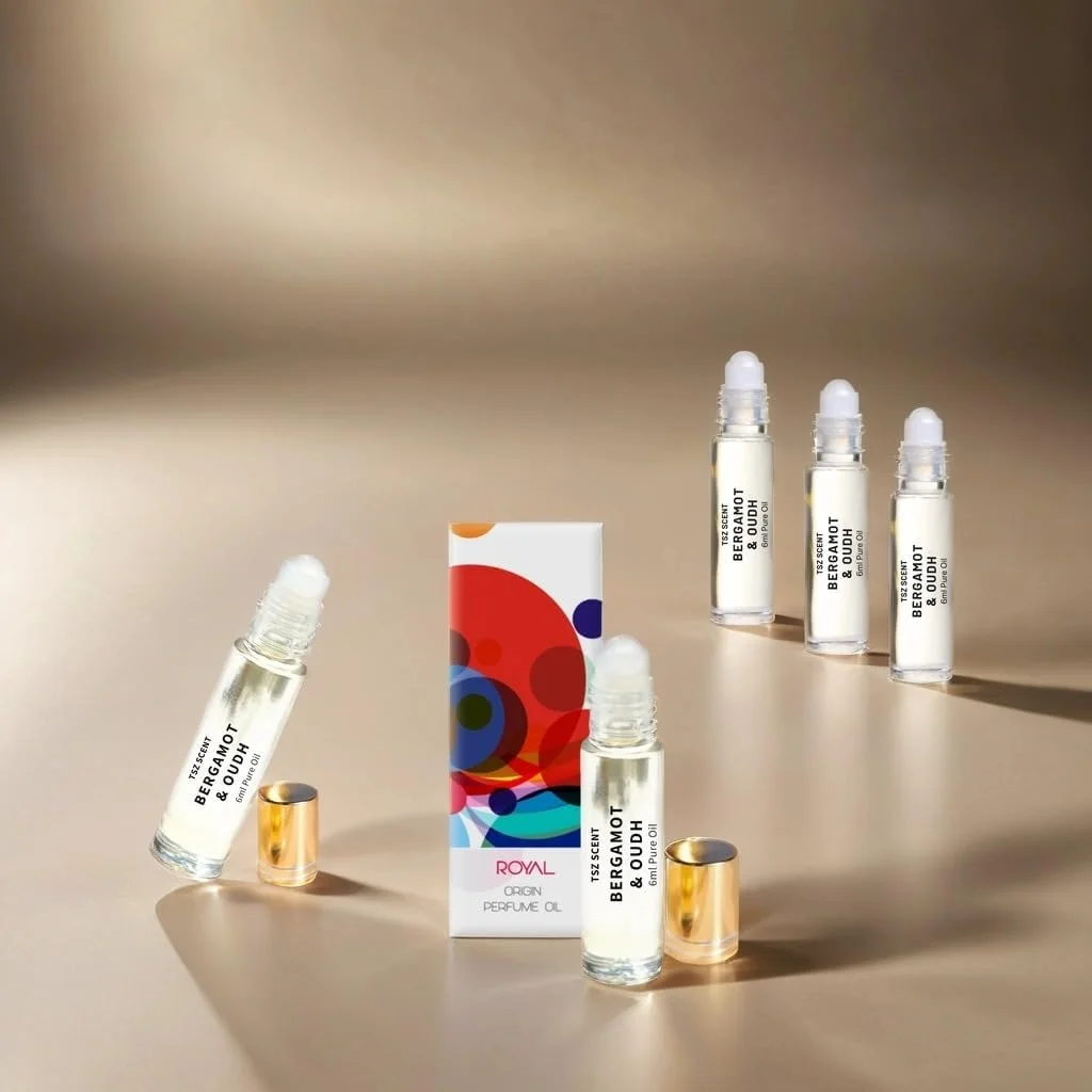 عطر رولی برگاموت و عود تی اس زد سنت مردانه و زنانه 6 میلی لیتر، عطر متمرکز یونیسکس، کولون با رایحه تازه مرکبات و چوبی مناسب سفر و بدون الکل