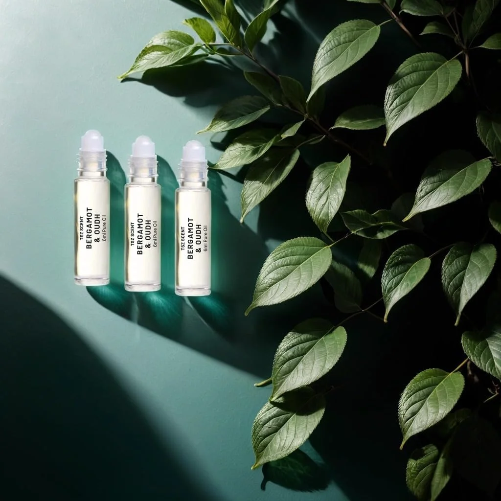 عطر رولی برگاموت و عود تی اس زد سنت مردانه و زنانه 6 میلی لیتر، عطر متمرکز یونیسکس، کولون با رایحه تازه مرکبات و چوبی مناسب سفر و بدون الکل