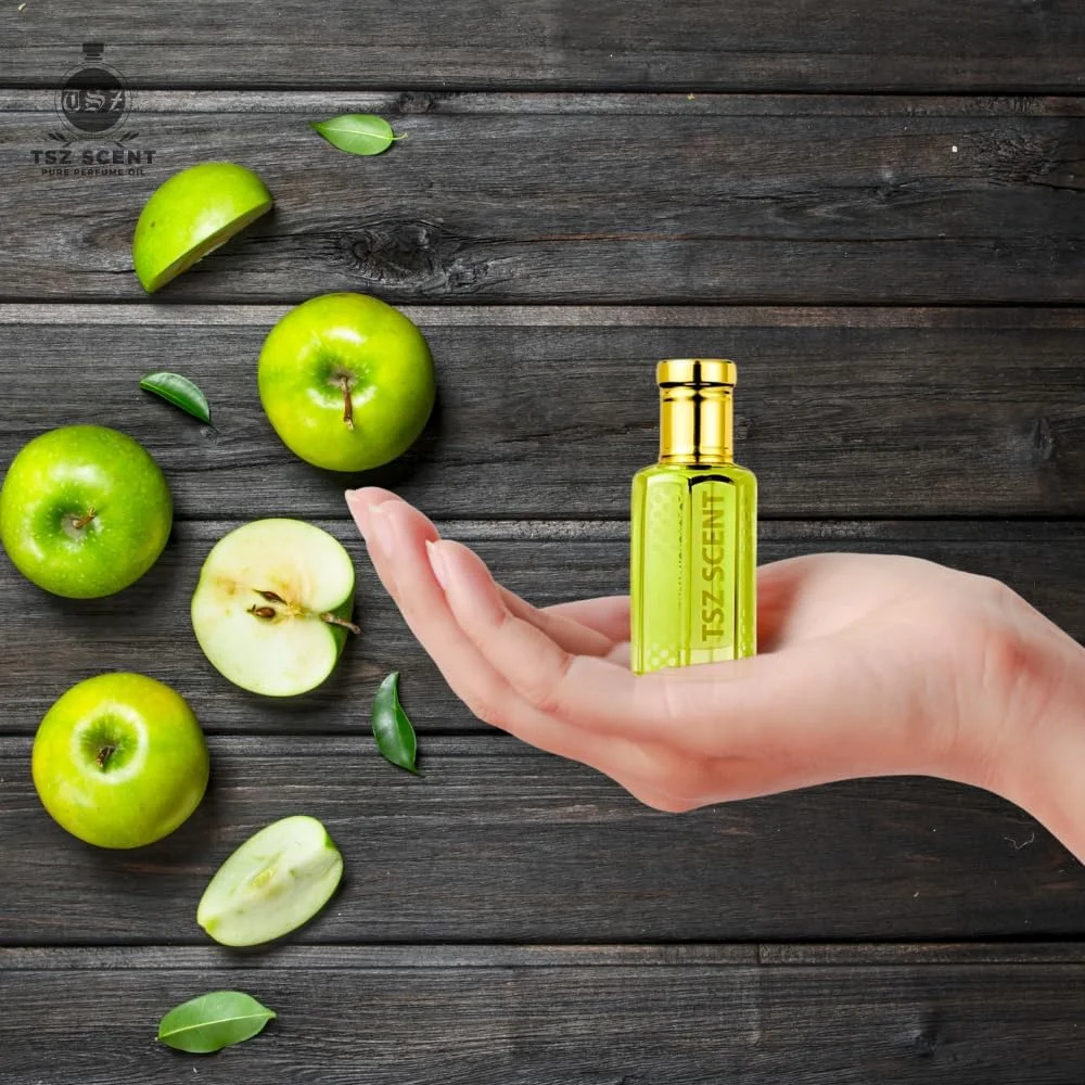 روغن عطر سیب سبز TSZ، 12 میلی لیتر، رایحه گلی شیرین برای زنان، ماندگاری طولانی و خوشمزه