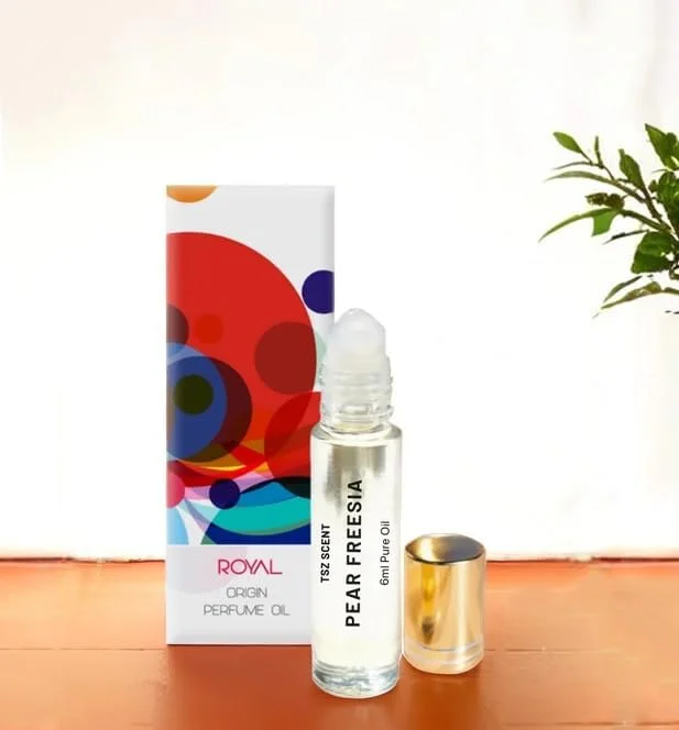 روغن عطر رولی زنانه گلابی و فریزیا TSZ Scent - 6 میلی لیتر | ماندگاری طولانی و رایحه ای تازه | ایده آل برای استفاده روزانه