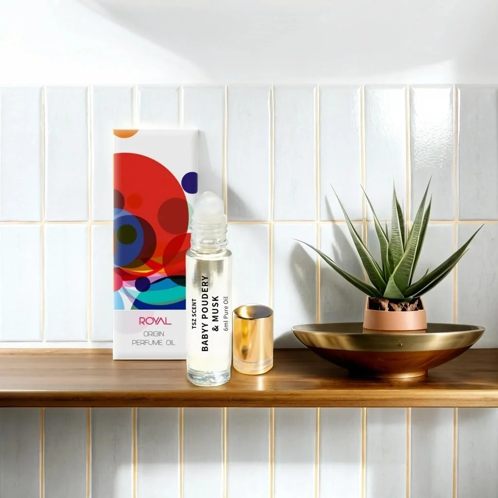 روغن عطر پودری مشک کودکانه TSZ Scent برای زنان و مردان، رولی 6 میلی لیتری، رایحه غلیظ و ماندگار روغن عطر پودری مشک کودکانه TSZ Scent برای زنان و مردان، رولی 6 میلی لیتری، رایحه غلیظ و ماندگار