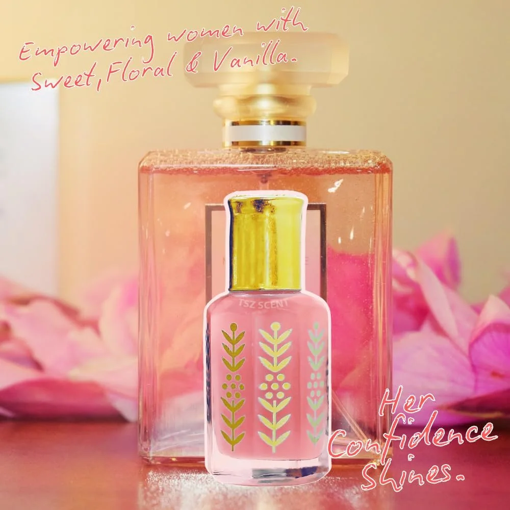 روغن عطر زنانه TSZ Scent Mademoiselles، عطر روغنی فرانسوی غلیظ، ماندگاری طولانی بدون الکل - نت های مرکبات، وانیل و گل (12 میلی لیتر) روغن عطر زنانه TSZ Scent Mademoiselles، عطر روغنی فرانسوی غلیظ، ماندگاری طولانی بدون الکل - نت های مرکبات، وانیل و گل (12 میلی لیتر)