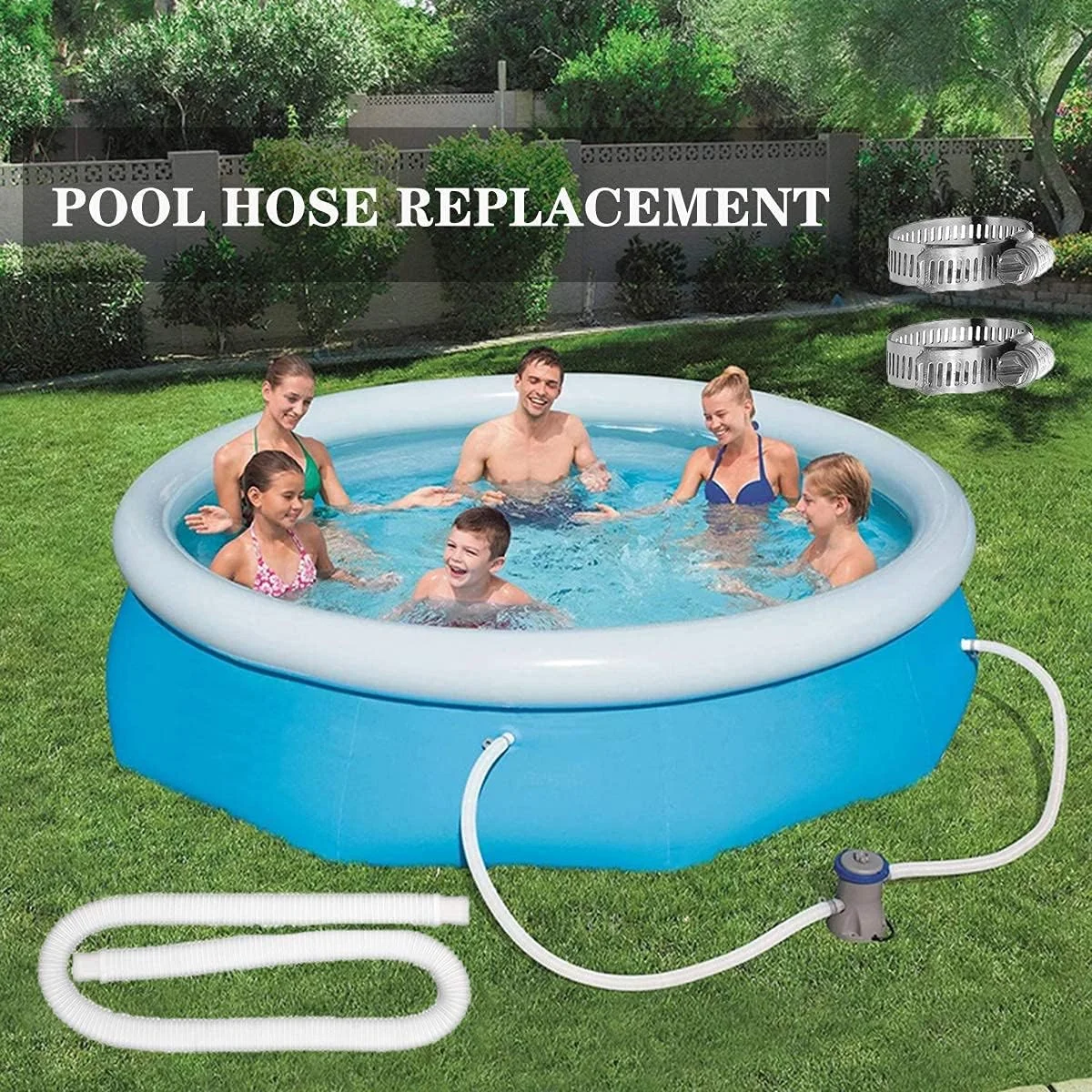 کیت شلنگ جایگزین استخر شنا KASTWAVE، شلنگ جایگزین فیلتر استخر برای استخرهای روی زمین، سازگار با پمپ فیلتر 300 GPH، 330 GPH، 530 GPH و 1000 GPH کیت شلنگ جایگزین استخر شنا KASTWAVE، شلنگ جایگزین فیلتر استخر برای استخرهای روی زمین، سازگار با پمپ فیلتر 300 GPH، 330 GPH، 530 GPH و 1000 GPH