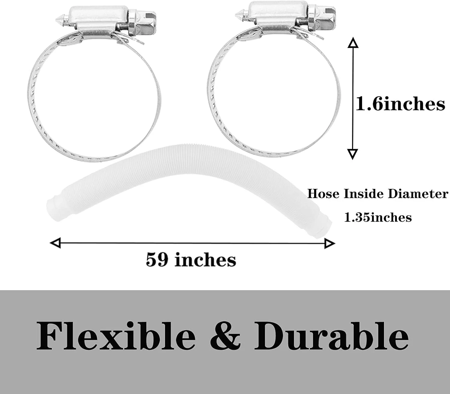 کیت شلنگ جایگزین استخر شنا KASTWAVE، شلنگ جایگزین فیلتر استخر برای استخرهای روی زمین، سازگار با پمپ فیلتر 300 GPH، 330 GPH، 530 GPH و 1000 GPH کیت شلنگ جایگزین استخر شنا KASTWAVE، شلنگ جایگزین فیلتر استخر برای استخرهای روی زمین، سازگار با پمپ فیلتر 300 GPH، 330 GPH، 530 GPH و 1000 GPH