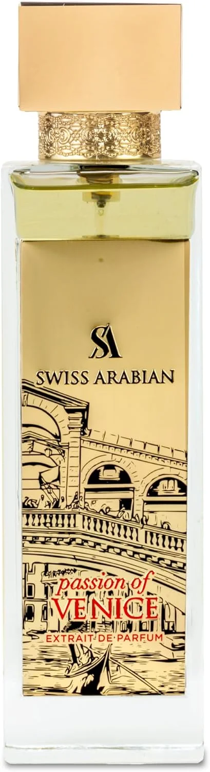 عطر سوییس عربین پشن آف ونیز اکستریت د پرفیوم، 100 میلی لیتر، عطر با کیفیت عالی، رایحه یونیسکس، چوبی، مشک، عطر ترکیبی لوکس برای زنان و مردان