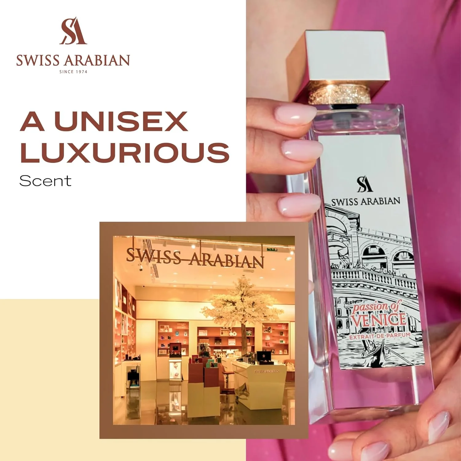 عطر سوییس عربین پشن آف ونیز اکستریت د پرفیوم، 100 میلی لیتر، عطر با کیفیت عالی، رایحه یونیسکس، چوبی، مشک، عطر ترکیبی لوکس برای زنان و مردان