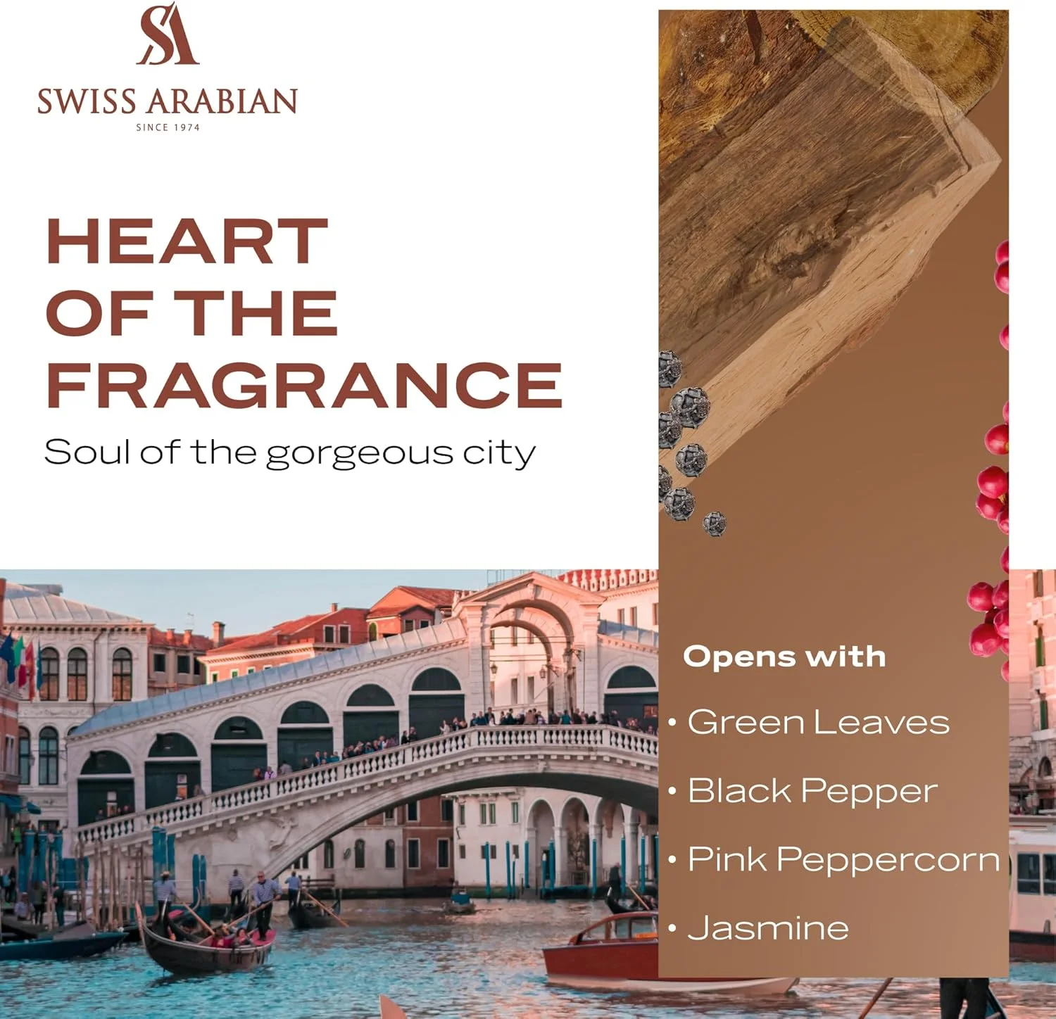 عطر سوییس عربین پشن آف ونیز اکستریت د پرفیوم، 100 میلی لیتر، عطر با کیفیت عالی، رایحه یونیسکس، چوبی، مشک، عطر ترکیبی لوکس برای زنان و مردان