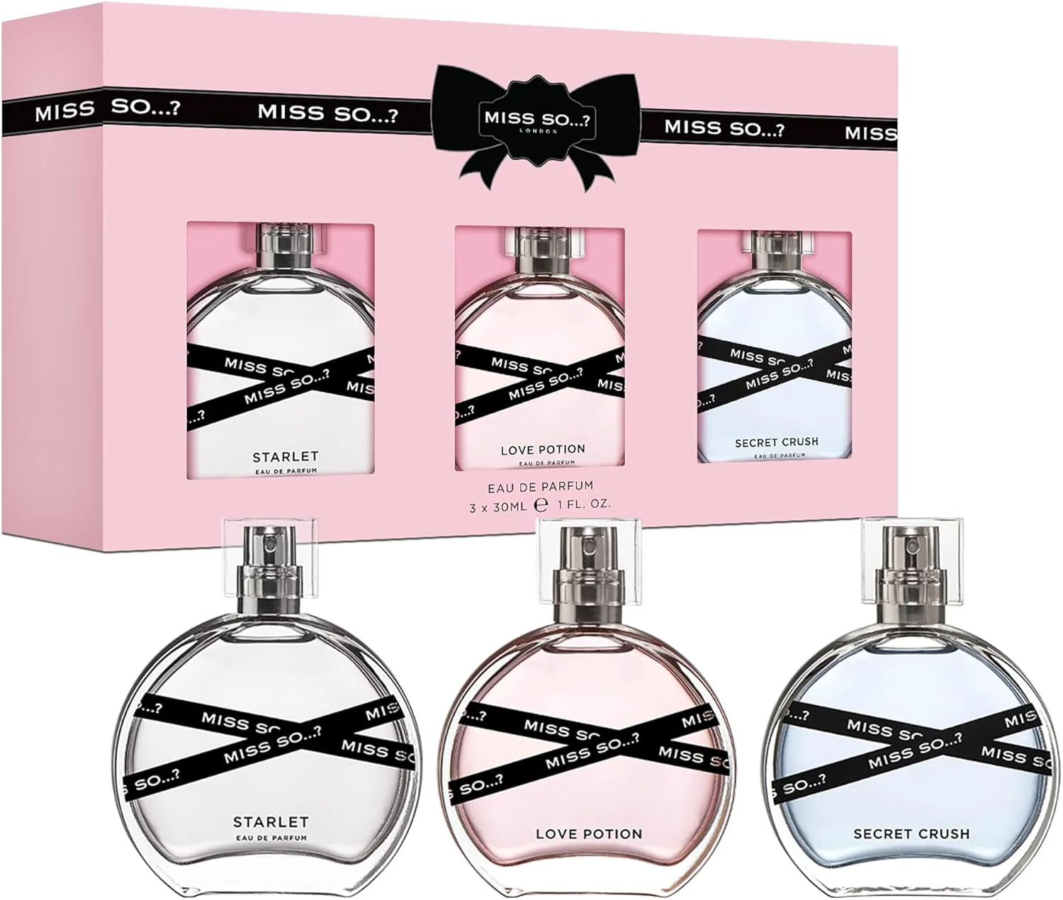 ست عطر زنانه So…? Miss Set - عطرهایی با رایحه های گلی، میوه ای و وانیلی - 800 اسپری - هدیه برای زنان - ست هدیه 3 عددی