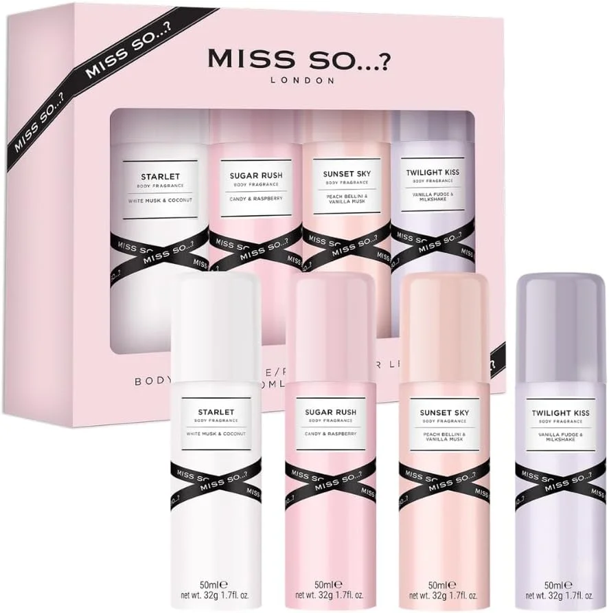 ست هدیه عطر بدن زنانه SO…? Miss So...? Mini Galore 4x50ml