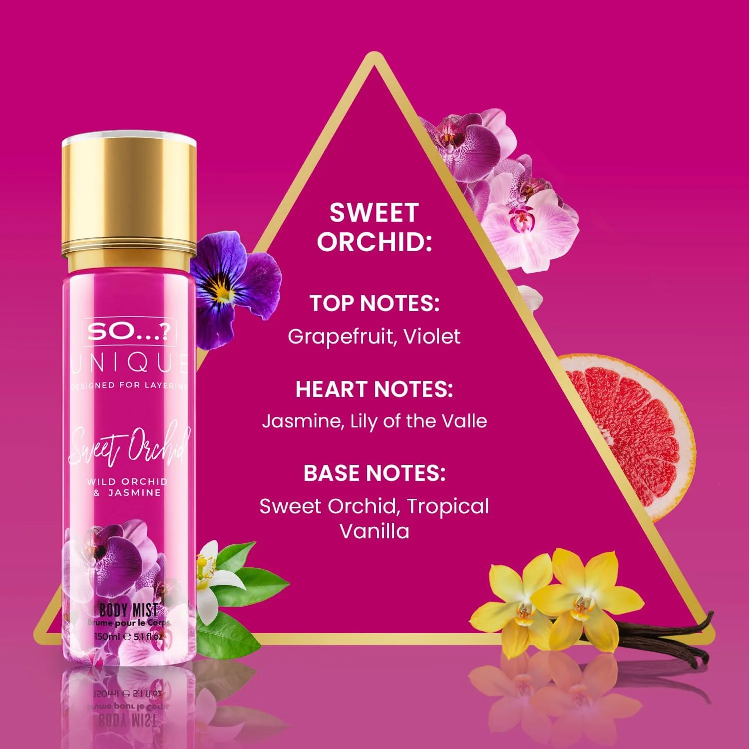 اسپری خوشبو کننده بدن زنانه سو...? Unique مدل Sweet Orchid حجم 150 میلی لیتر اسپری خوشبو کننده بدن زنانه سو...? Unique مدل Sweet Orchid حجم 150 میلی لیتر