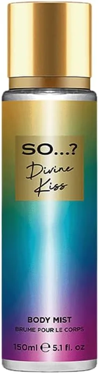 بادی میست زنانه So…? You Divine Kiss – اسپری خوشبو کننده حسی و ظریف برای زنان، ارائه دهنده رایحه ای ماندگار و جذاب که جذابیت طبیعی شما را افزایش می دهد، 150 میلی لیتر