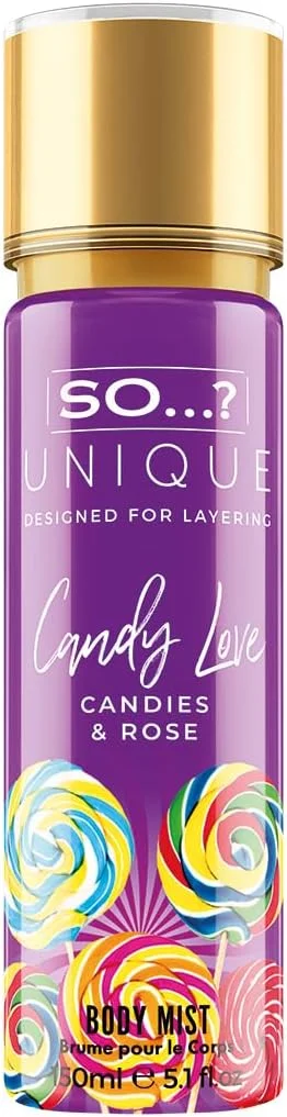 بادی میست زنانه So…? Unique Candy Love – اسپری عطر شیرین و بازیگوش برای زنان، رایحه ماندگار و جذاب، 150 میلی لیتر