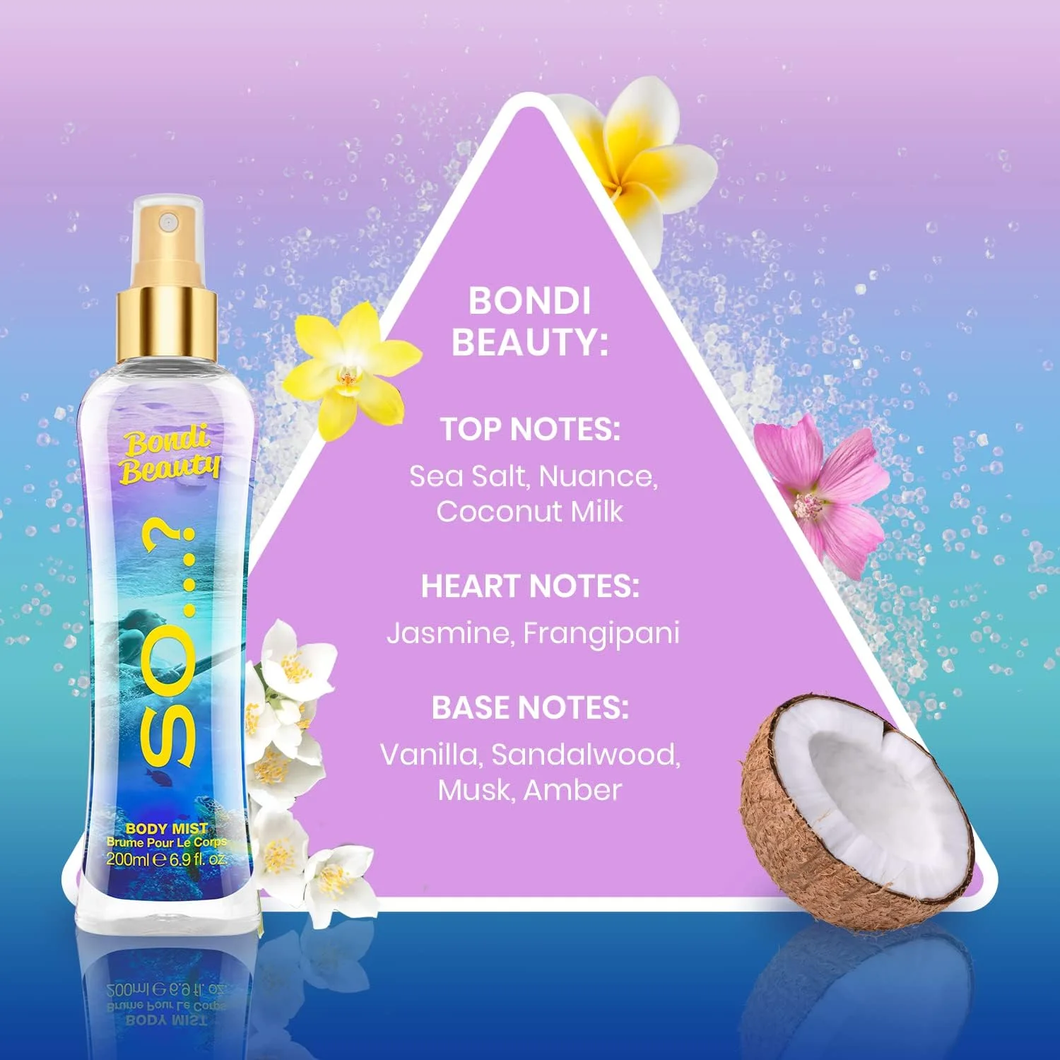اسپری بدن زنانه So…? Summer Escapes Bondi Beauty – اسپری خوشبو کننده و انرژی بخش برای رایحه ای تازه و درخشان، مناسب برای استفاده روزمره، 200 میلی لیتر اسپری بدن زنانه So…? Summer Escapes Bondi Beauty – اسپری خوشبو کننده و انرژی بخش برای رایحه ای تازه و درخشان، مناسب برای استفاده روزمره، 200 میلی لیتر