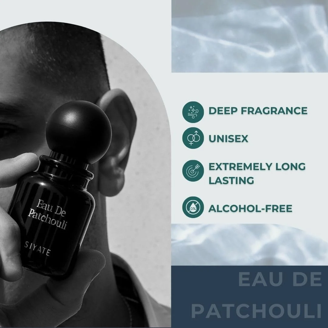 ادکلن سیاته Eau De Patchouli - رایحه مشک برای بزرگسالان | حلال، وگان، بدون الکل، پایه آب و روغن، ایمن برای بارداری، بدون تست حیوانی | مناسب برای انواع پوست | برای بدن، لباس و مو | 30 میلی لیتر ادکلن سیاته Eau De Patchouli - رایحه مشک برای بزرگسالان | حلال، وگان، بدون الکل، پایه آب و روغن، ایمن برای بارداری، بدون تست حیوانی | مناسب برای انواع پوست | برای بدن، لباس و مو | 30 میلی لیتر