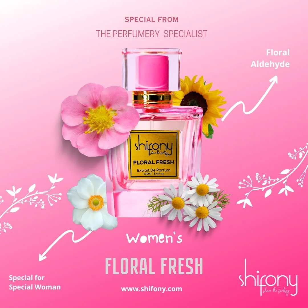 ادو پرفیوم زنانه شیفونی مدل Floral Fresh حجم 100 میلی لیتر، ماندگاری طولانی - لوکس