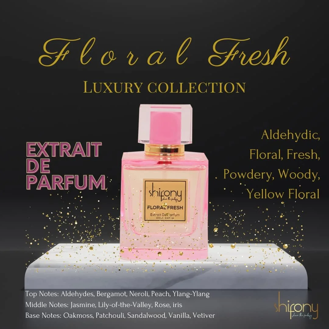 ادو پرفیوم زنانه شیفونی مدل Floral Fresh حجم 100 میلی لیتر، ماندگاری طولانی - لوکس