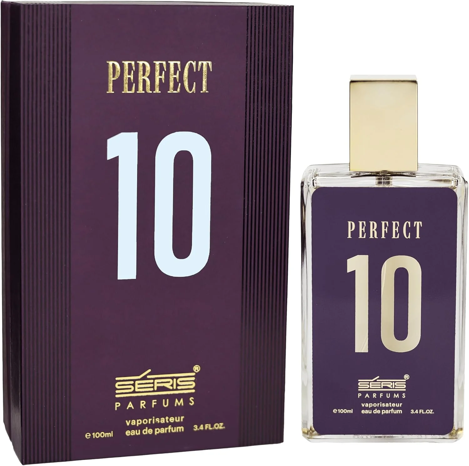 ادکلن زنانه سریس پرفیومز مدل Perfect 10 Purple، حجم 100 میلی لیتر، رایحه گیلاس-رز-کهربا، نت های گلی-چوبی-مشک