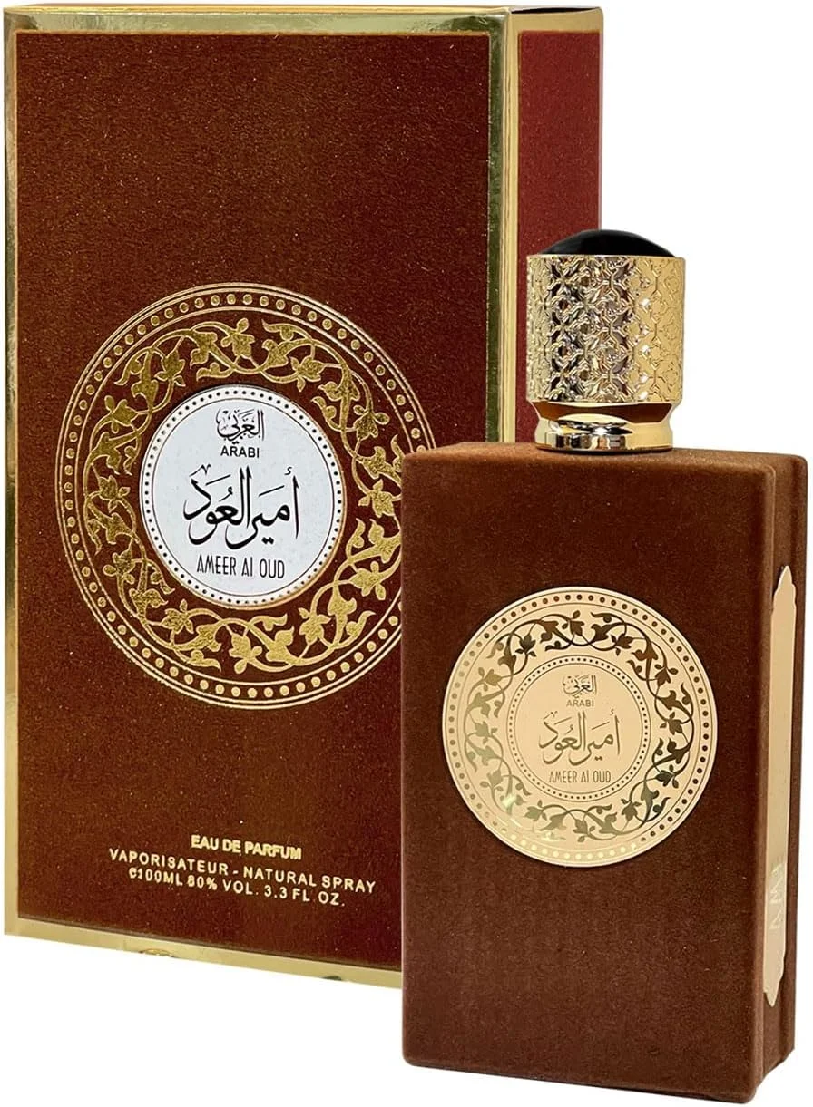 عطر شیخ سعید عربی امیر العود زنانه و مردانه ادو پرفیوم 100 میلی لیتر - عطر گل‌دار عودی، رایحه ماندگار با نت‌های مشک