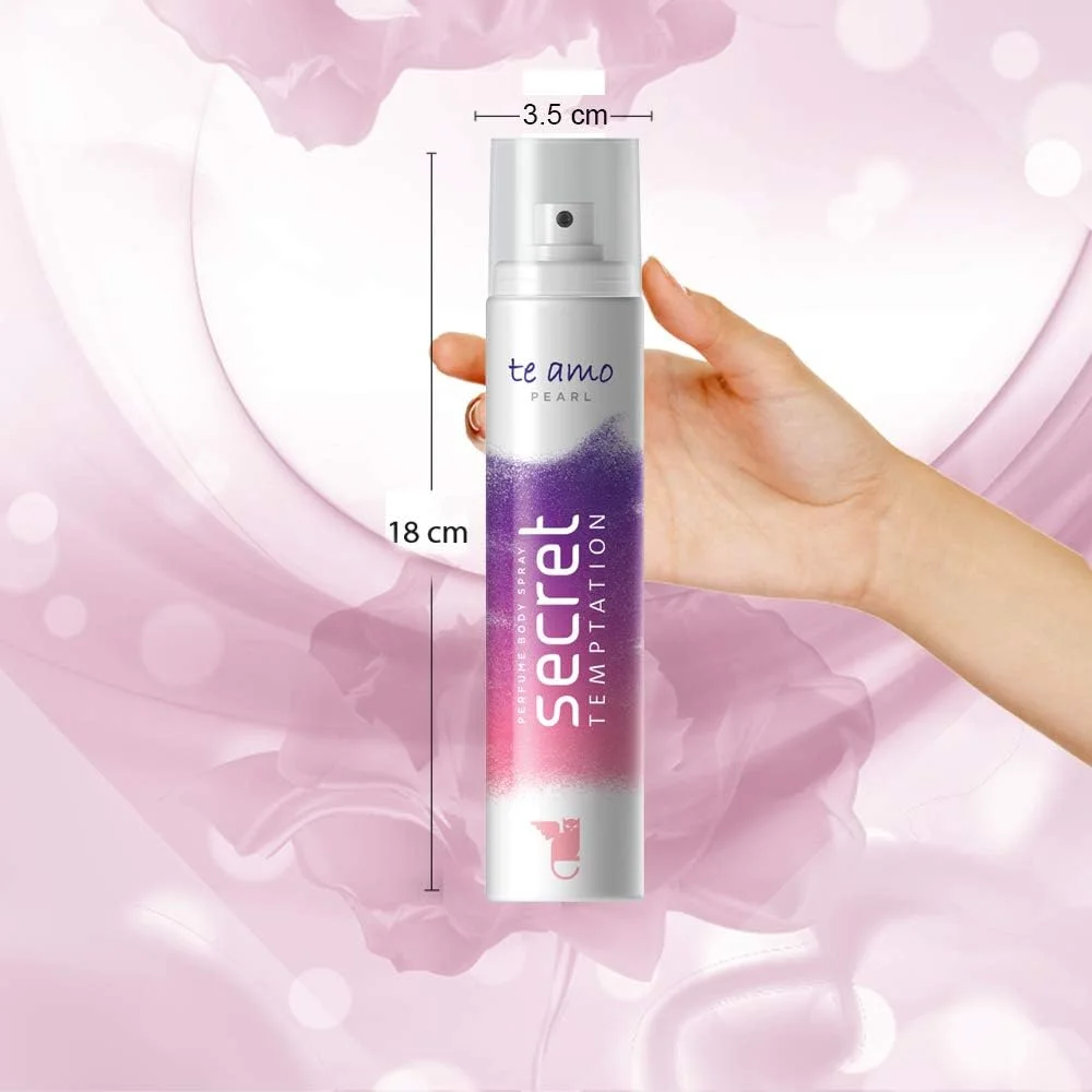 اسپری بدن زنانه سیکرت تمپتیشن مدل Te Amo Pearl، بسته 3 عددی (هر کدام 120 میلی لیتر)