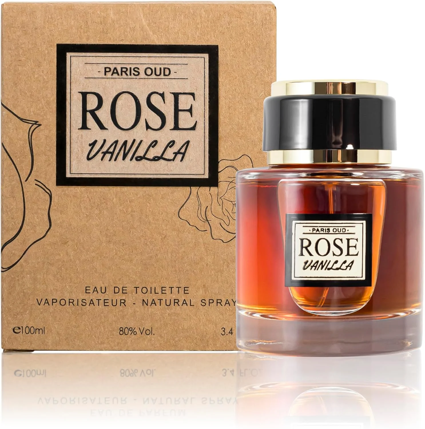 عطر زنانه شیخ سعید پاریس عود رز و وانیل ادو پرفیوم 100 میلی لیتر - رایحه گلی شرقی، ماندگاری طولانی با نت های مشک و چوب