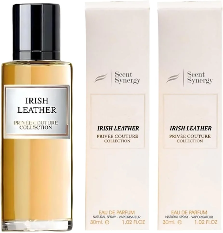 پک دو عددی عطر Scent Synergy IRISH LEATHER - ادو پرفیوم | عطرهای ماندگار برای مردان - مجموعه Privee Couture | عطر مردانه با غلظت بالا 30 میلی لیتر