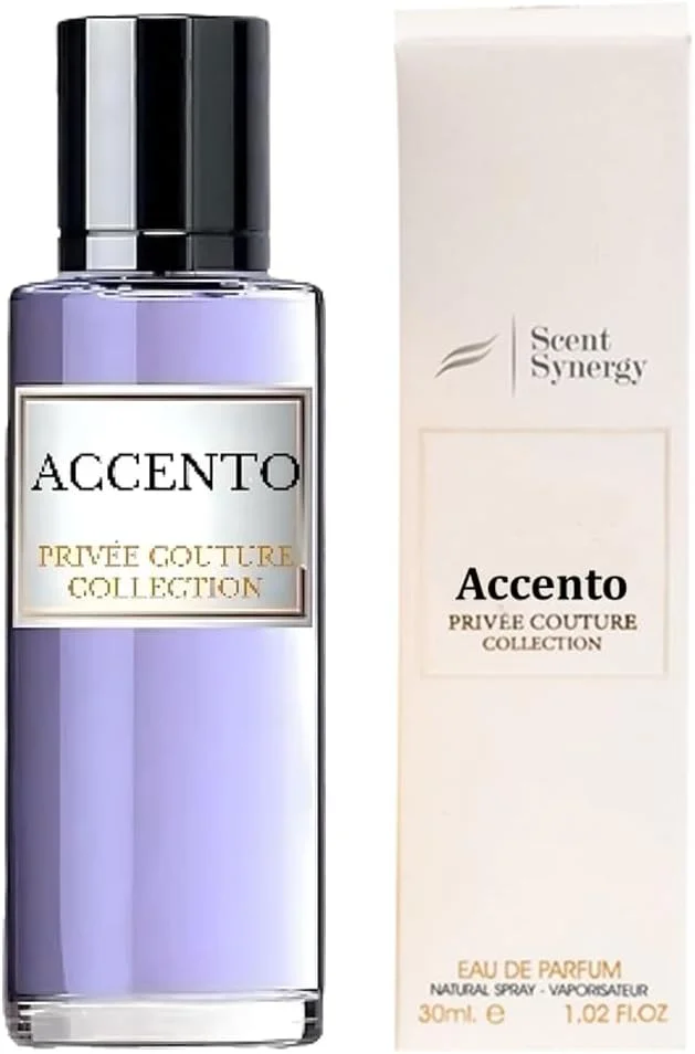 ادکلن مردانه Scent Synergy Accento - Eau De Parfum | عطرهای ماندگار برای مردان - مجموعه Privee Couture | عطر مردانه با غلظت بالا 30 میلی لیتر