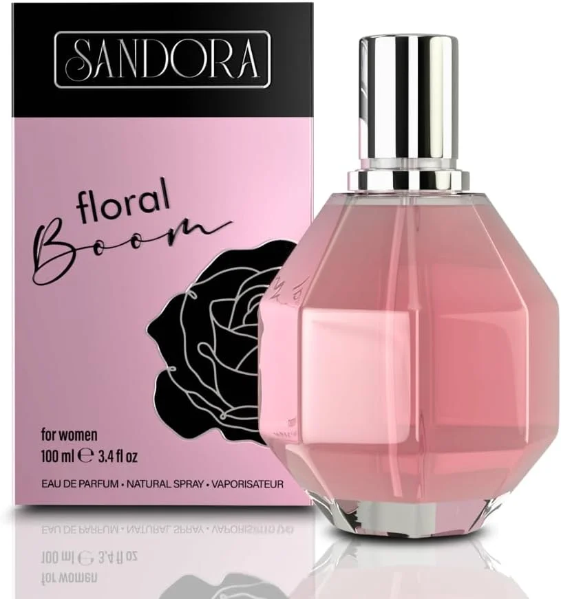عطر زنانه ساندورا فراگرنسز، ادو پرفیوم اسپری طبیعی، رایحه های گرم و کلاسیک گل رز، گل فریزیا، ارکیده کاتلیا، 100 میلی لیتر 3.4 fl oz