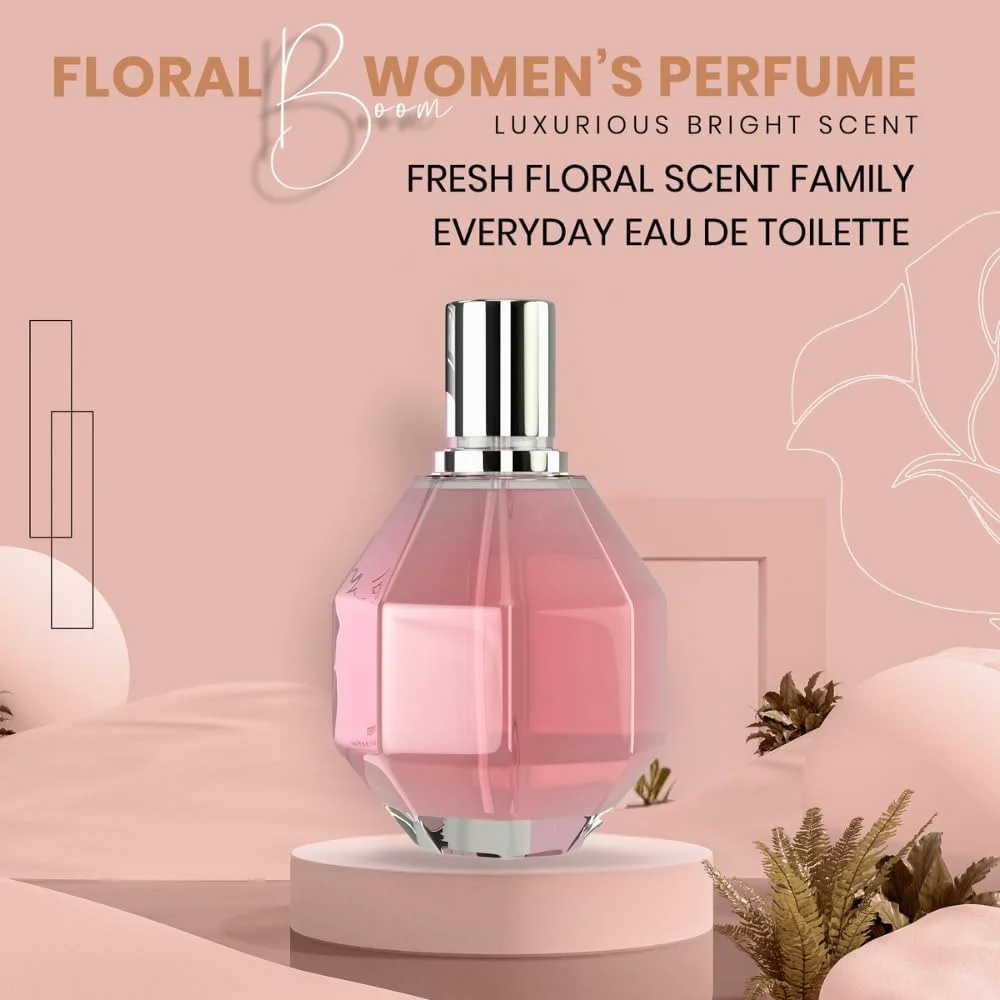 عطر زنانه ساندورا فراگرنسز، ادو پرفیوم اسپری طبیعی، رایحه های گرم و کلاسیک گل رز، گل فریزیا، ارکیده کاتلیا، 100 میلی لیتر 3.4 fl oz