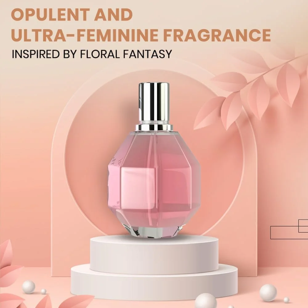 عطر زنانه ساندورا فراگرنسز، ادو پرفیوم اسپری طبیعی، رایحه های گرم و کلاسیک گل رز، گل فریزیا، ارکیده کاتلیا، 100 میلی لیتر 3.4 fl oz