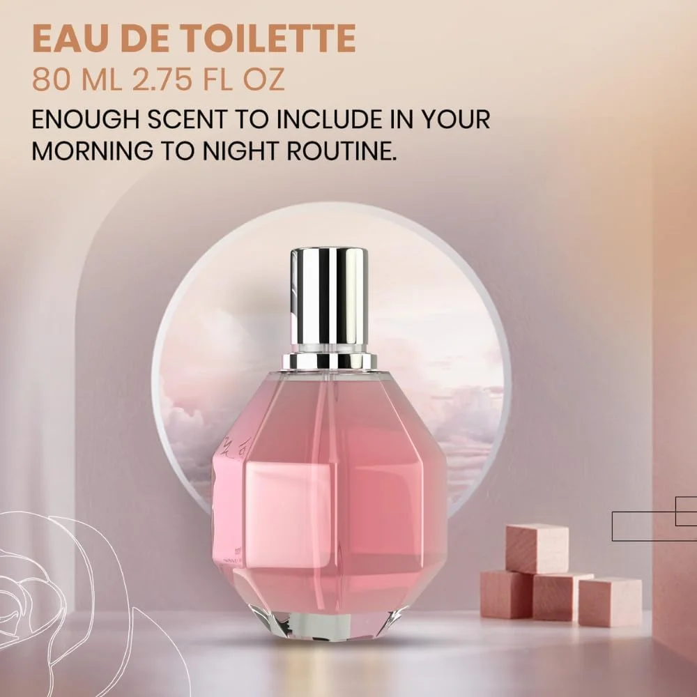 عطر زنانه ساندورا فراگرنسز، ادو پرفیوم اسپری طبیعی، رایحه های گرم و کلاسیک گل رز، گل فریزیا، ارکیده کاتلیا، 100 میلی لیتر 3.4 fl oz