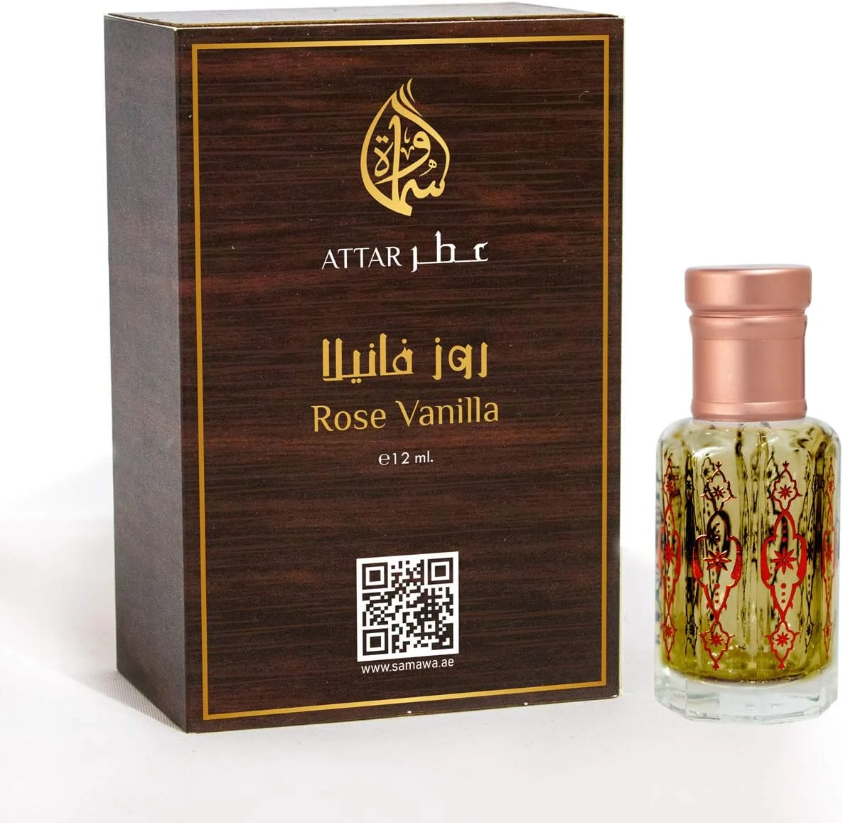 عطر روغنی سماوا رز و وانیل، عطر غلیظ унисекс، 12 میلی لیتر