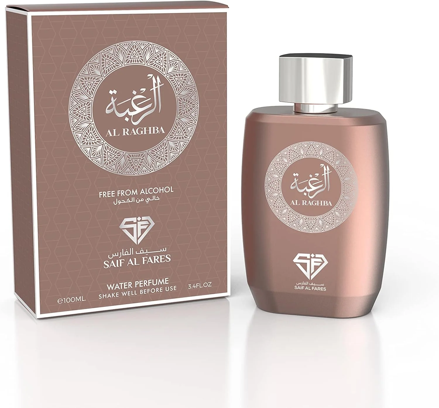 عطر سیف الفارس الرغبه | اسپری بدون الکل ماندگار унисекс | رایحه های ابتدایی دارچین، جوز هندی و فلفل سیاه | بادی میست معطر و تازه با رایحه لوکس | 100 میلی لیتر