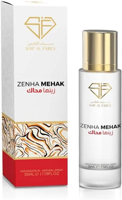 عطر سیف الفارس زنها مهک | اسپری بدون الکل ماندگار унисекс | نت های ابتدایی لیمو و فلفل صورتی | عطر بدن معطر و تازه با رایحه لوکس | 35 میلی لیتر