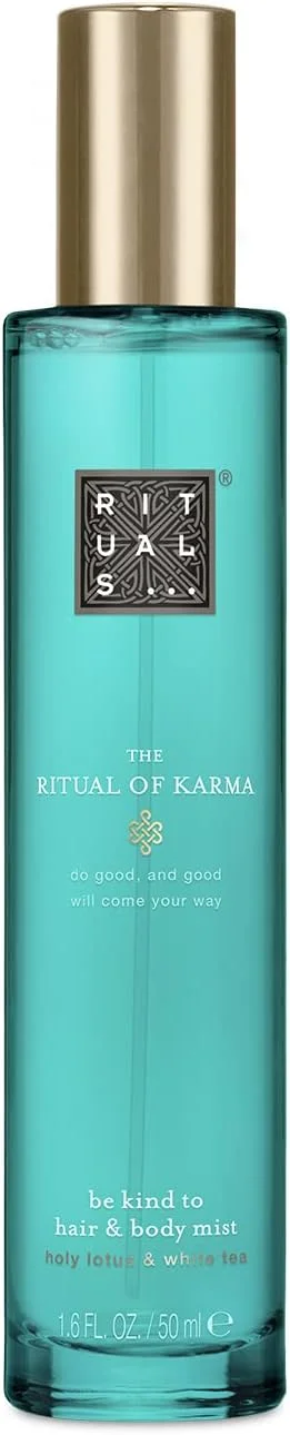 عطر مو و بدن Rituals The Ritual of Karma با رایحه های تابستانی لوتوس مقدس و چای سفید