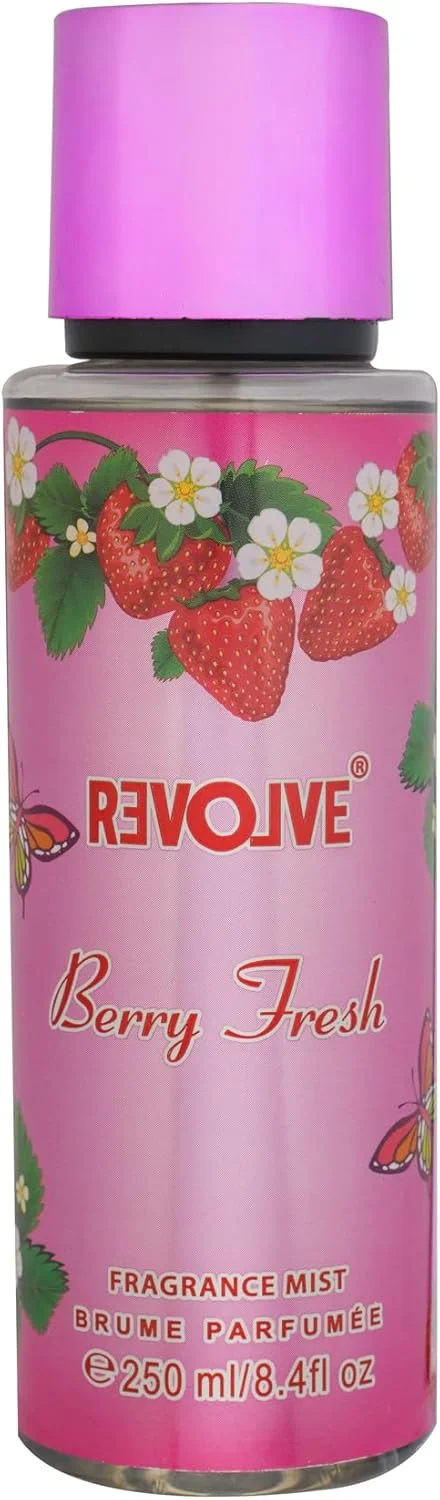 اسپری بدن زنانه REVOLVE با رایحه توت های تازه - 250 میلی لیتر | رایحه ای ترد از توت با ته مایه ای از مرکبات | عطری تمیز و شاداب برای طراوت در تمام طول روز