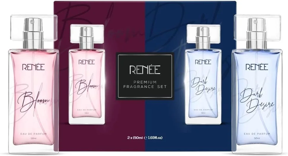 ست ادو پرفیوم زنانه رنه (RENEE) مدل Bloom حجم 50 میلی لیتر و Dark Desire حجم 50 میلی لیتر | عطر لوکس ماندگار با رایحه عالی | مناسب برای تمام مناسبت ها