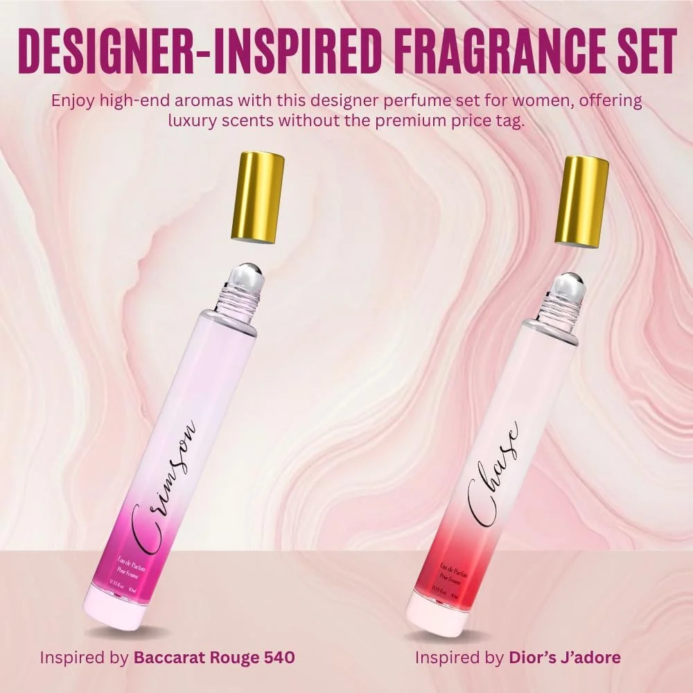 ست عطر رولی زنانه Regal Fragrances - Naomi، Camilla، Chase و Crimson - الهام گرفته از BRIGHT CRYSTAL، JADORE، BAC. RUG. 540 - (0.33 fl oz / 10 ml) هر کدام ست عطر رولی زنانه Regal Fragrances - Naomi، Camilla، Chase و Crimson - الهام گرفته از BRIGHT CRYSTAL، JADORE، BAC. RUG. 540 - (0.33 fl oz / 10 ml) هر کدام