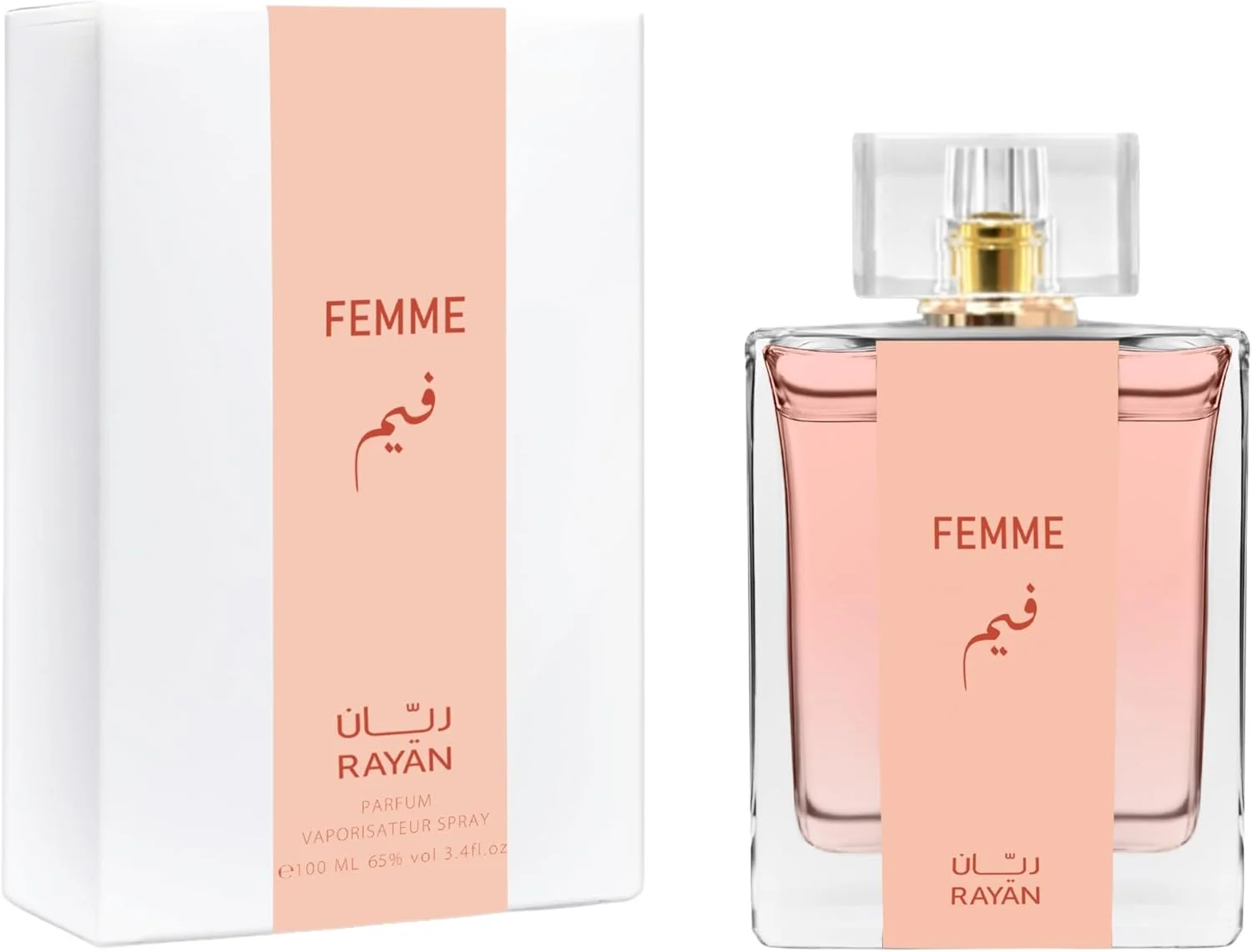 ادکلن زنانه رایان Femme - ادو پرفیوم عربی ماندگار، 100 میلی لیتر (3.34 fl oz)، باغ گل با شهد شیرین، تمشک، ترنج، رز می، یاس، عنبر - هدیه ای ایده آل برای رمضان و عید