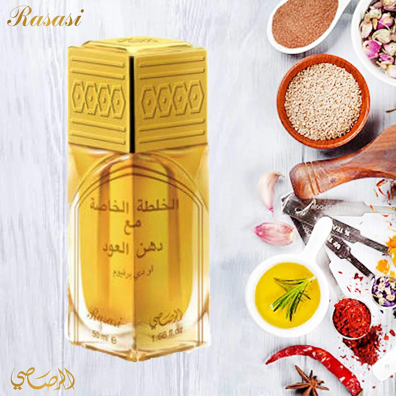 عطر رصاصی خلطة الخصة مع دهن العود مردانه و زنانه (یونیسکس) ادو پرفیوم 50 میلی لیتر (1.7 اونس) | عطرسازی شرقی | عطرهای ماندگار عطر رصاصی خلطة الخصة مع دهن العود مردانه و زنانه (یونیسکس) ادو پرفیوم 50 میلی لیتر (1.7 اونس) | عطرسازی شرقی | عطرهای ماندگار