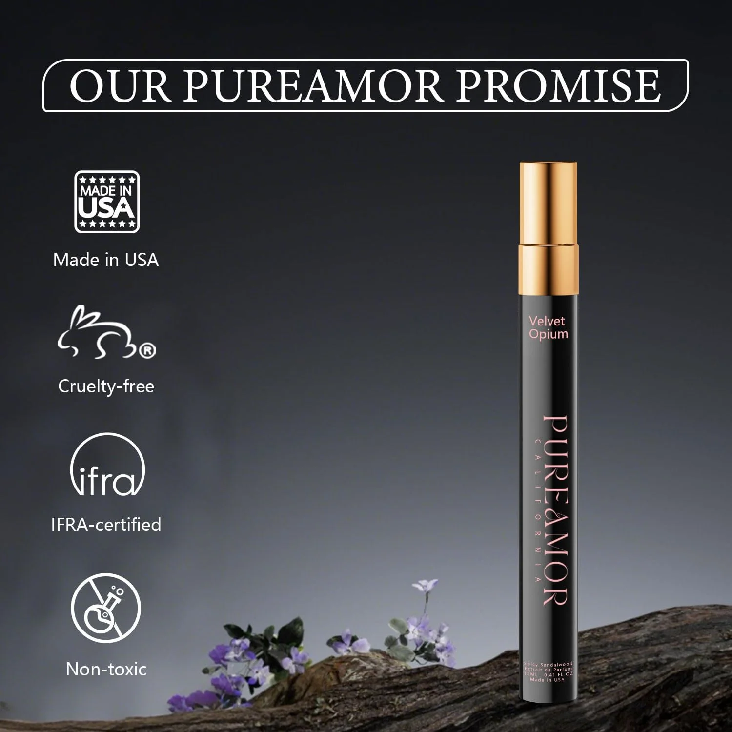 عطر فرمون زنانه PUREAMOR، عطر وانیل کهربایی، ادکلن ادو پرفیوم ماندگار، عطر فرمون تقویت شده برای مردان و زنان، اسپری عطر سایز مسافرتی 12 میلی لیتری (مخمل)