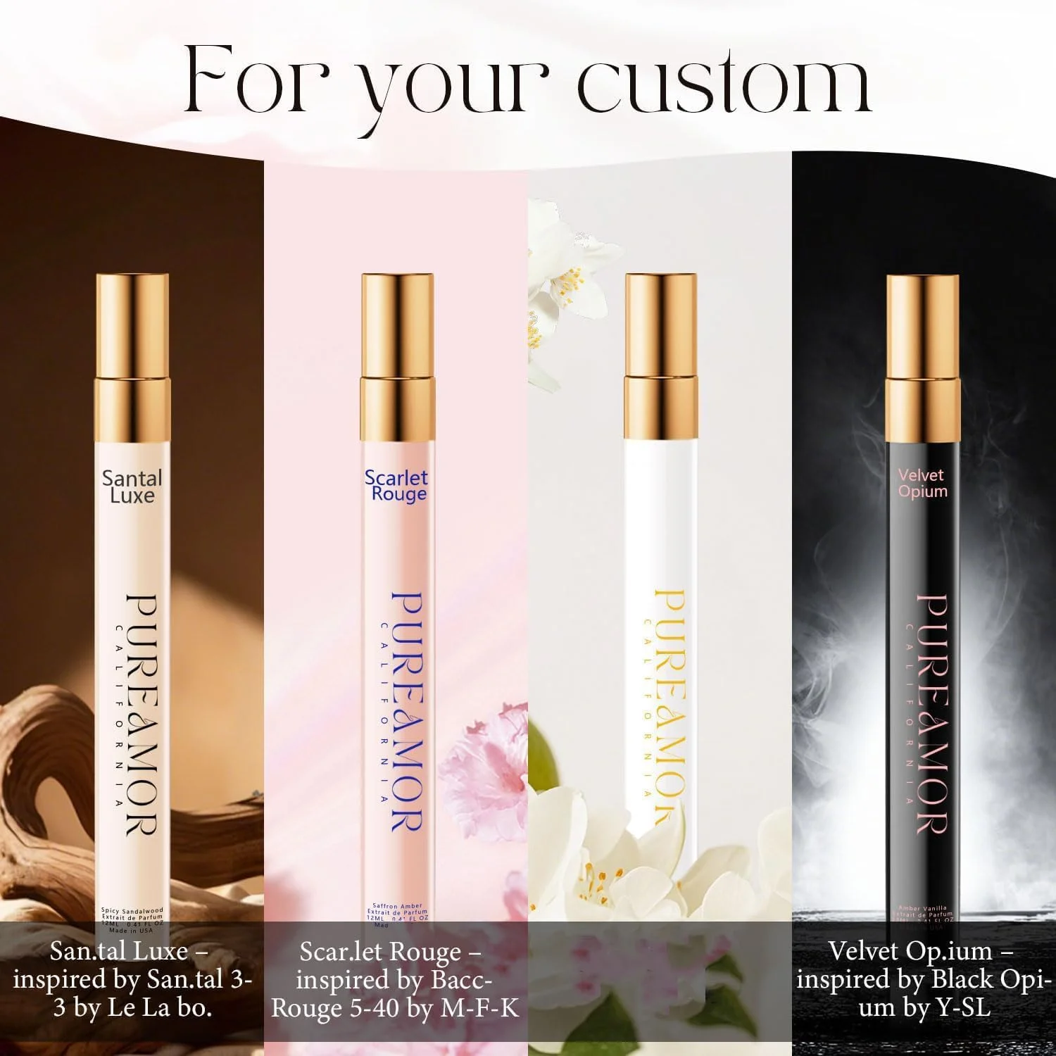 عطر فرمون زنانه PUREAMOR، عطر وانیل کهربایی، ادکلن ادو پرفیوم ماندگار، عطر فرمون تقویت شده برای مردان و زنان، اسپری عطر سایز مسافرتی 12 میلی لیتری (مخمل)