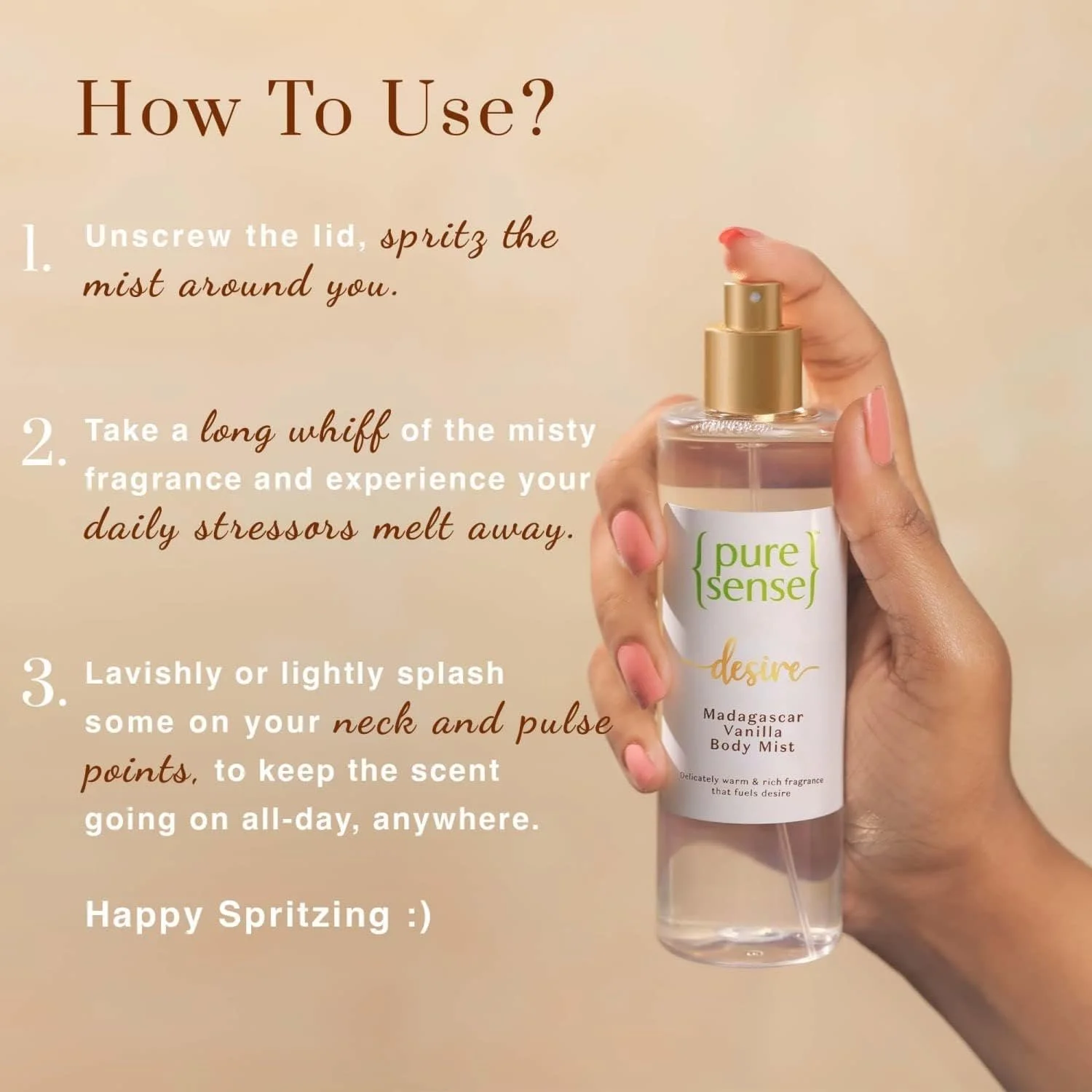 بادی میست وانیل ماداگاسکار PureSense، عطر ماندگار، عطر زنانه، افزایش دهنده فوری خلق و خو | بدون تست حیوانی | 150 میلی لیتر بادی میست وانیل ماداگاسکار PureSense، عطر ماندگار، عطر زنانه، افزایش دهنده فوری خلق و خو | بدون تست حیوانی | 150 میلی لیتر