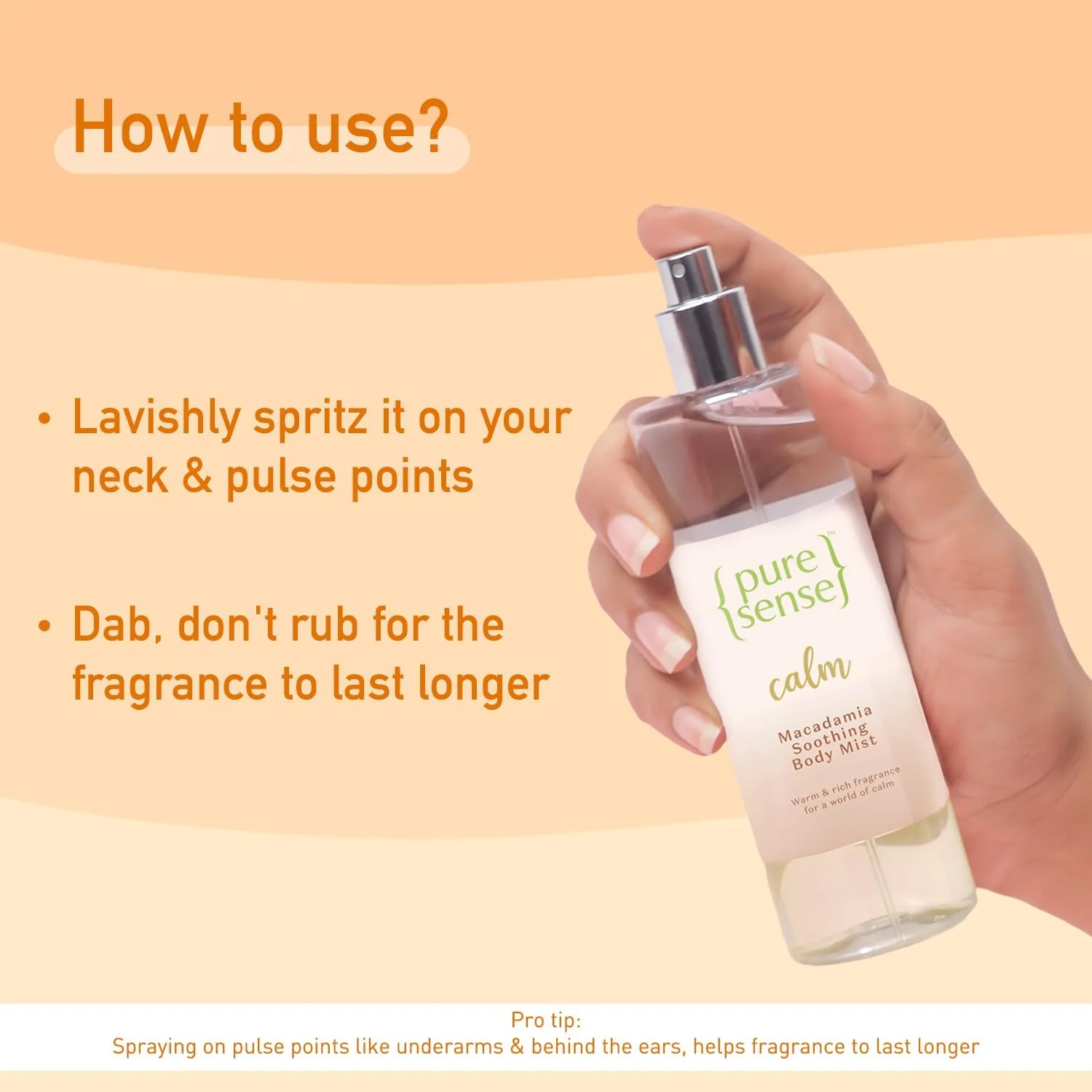 اسپری بدن آرامش بخش ماکادمیا PureSense، عطر ماندگار، عطر زنانه | افزایش دهنده فوری خلق و خو | بدون تست حیوانی | 150 میلی لیتر اسپری بدن آرامش بخش ماکادمیا PureSense، عطر ماندگار، عطر زنانه | افزایش دهنده فوری خلق و خو | بدون تست حیوانی | 150 میلی لیتر
