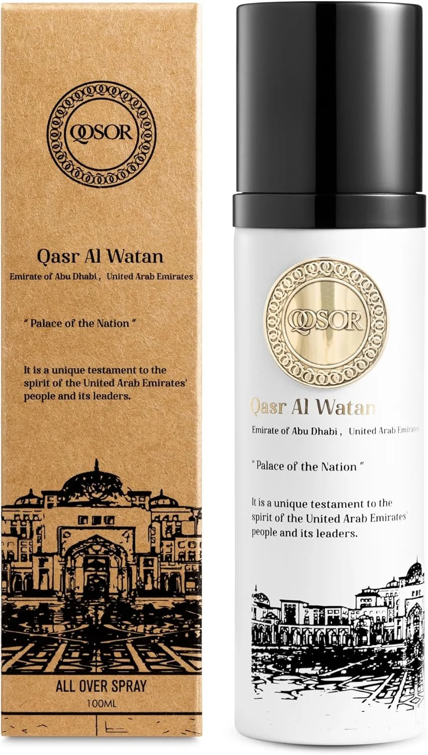اسپری عطر بدن قصر الوطن از عطور قصور - اسپری همه کاره برای آقایان و بانوان، 100 میلی لیتر اسپری عطر بدن قصر الوطن از عطور قصور - اسپری همه کاره برای آقایان و بانوان، 100 میلی لیتر